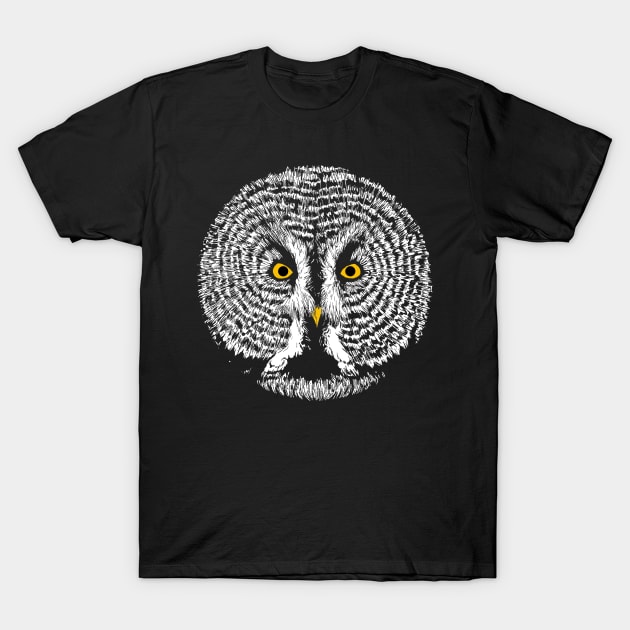 Round Owl T-Shirt by Sy Gibbon